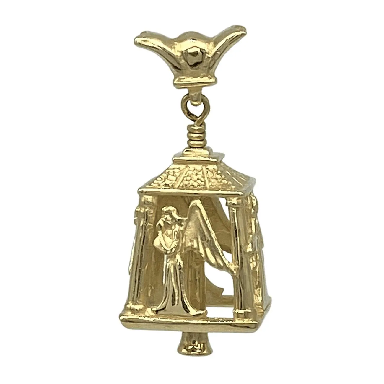 Gold Angel Bell Pendant