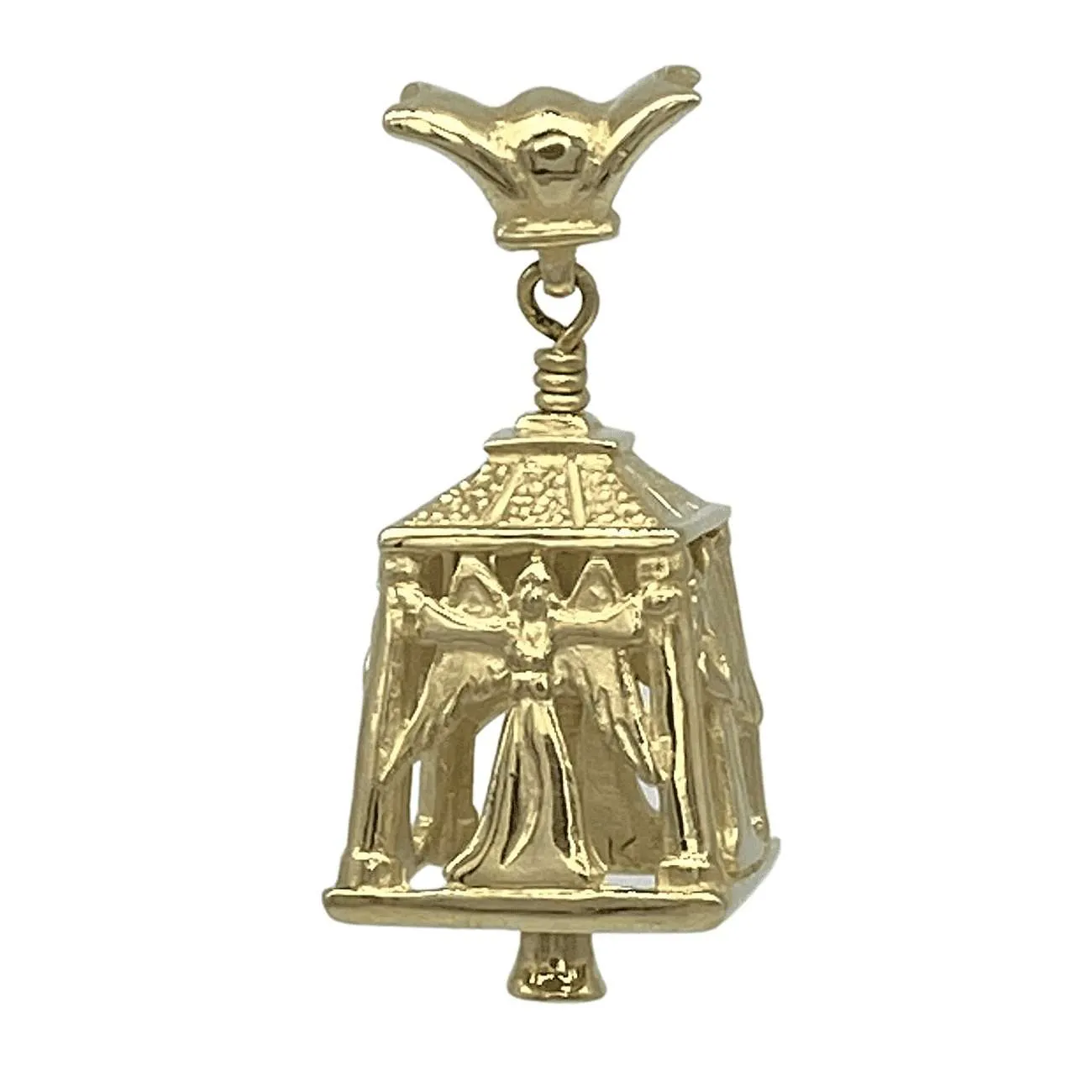 Gold Angel Bell Pendant