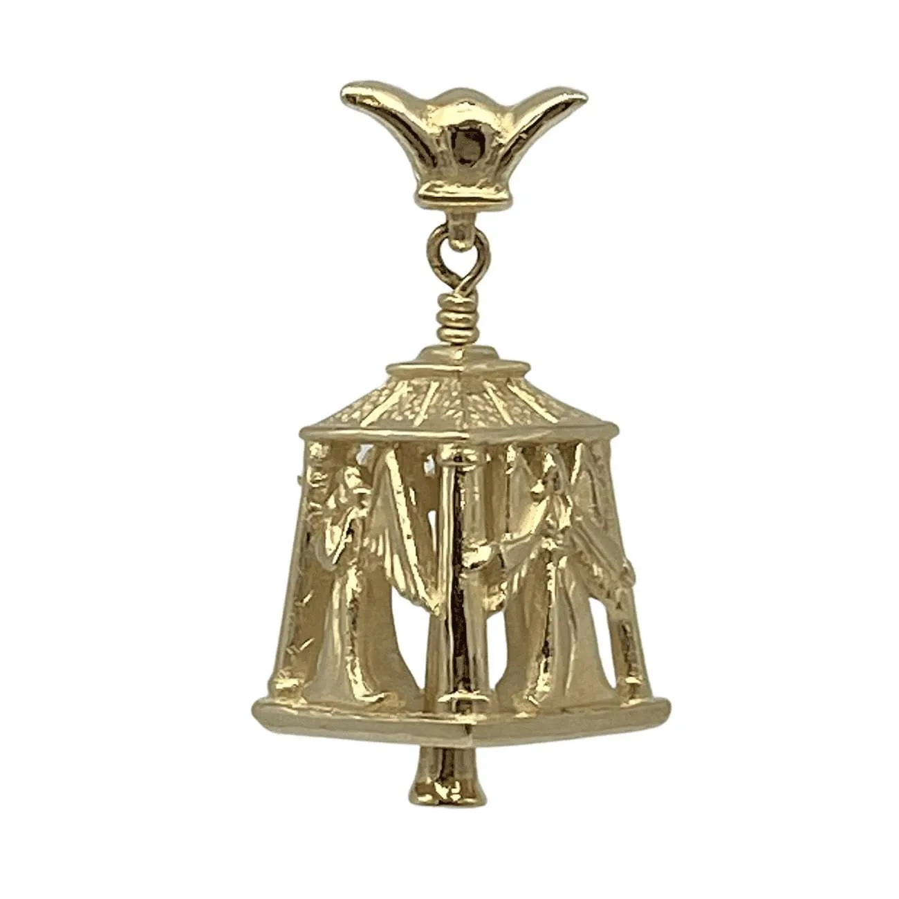 Gold Angel Bell Pendant