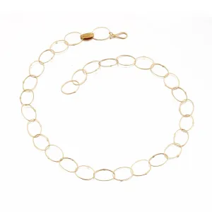 Gold Oval Link Necklace