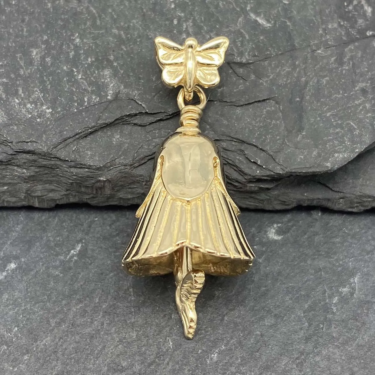 Gold Spring Flower Bell Pendant