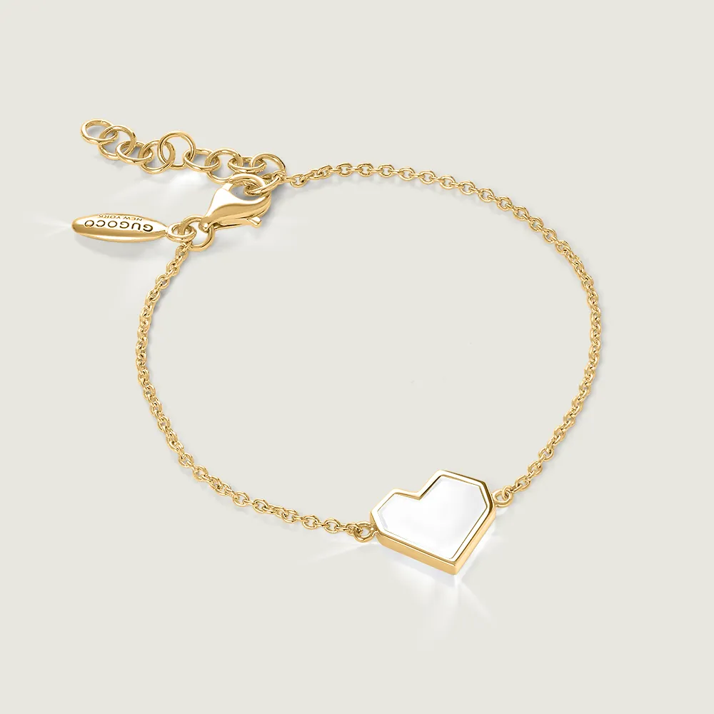 Golden Ararat Heart Enamel Bracelet