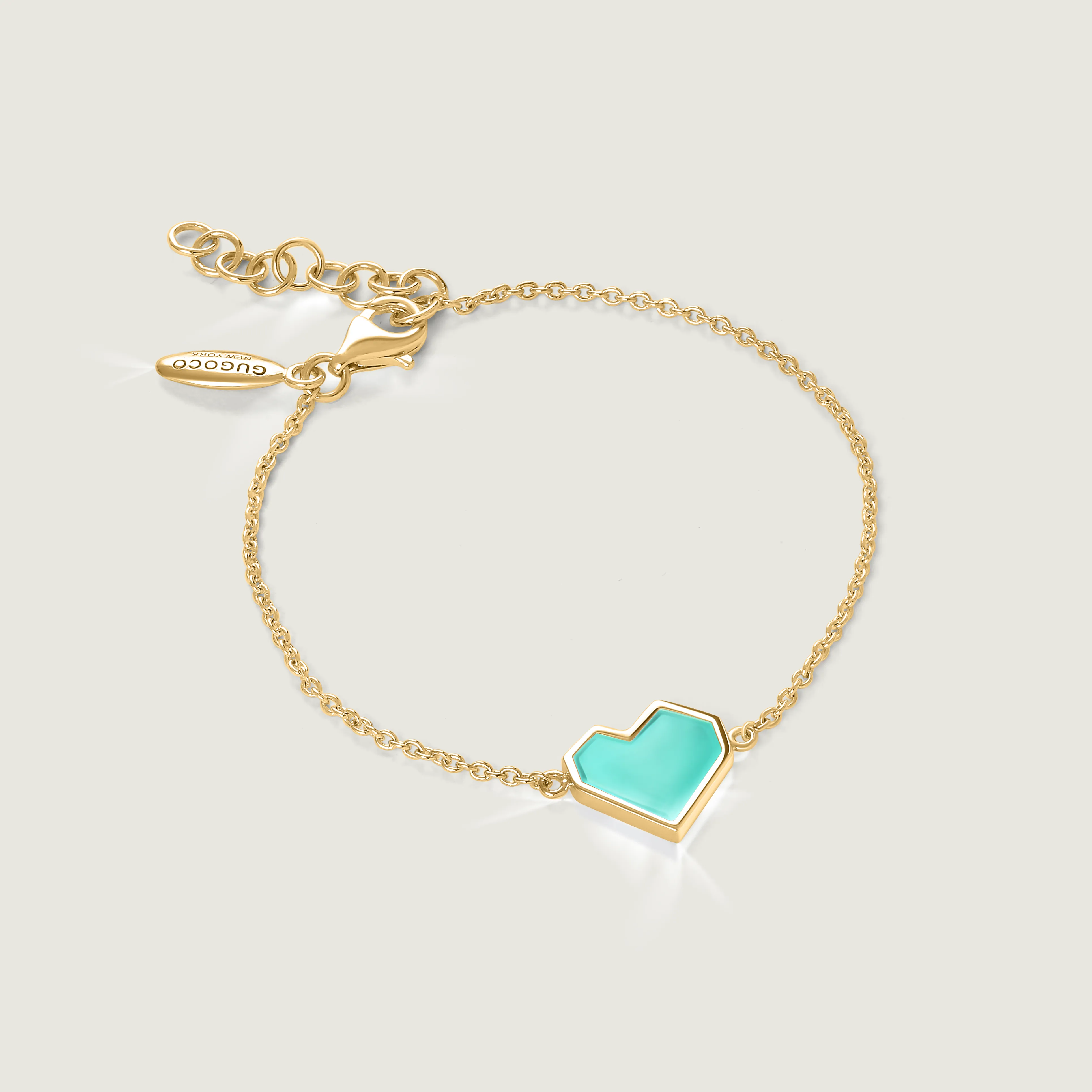 Golden Ararat Heart Enamel Bracelet