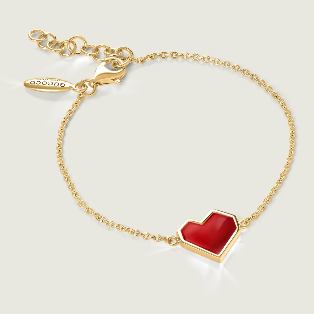 Golden Ararat Heart Enamel Bracelet