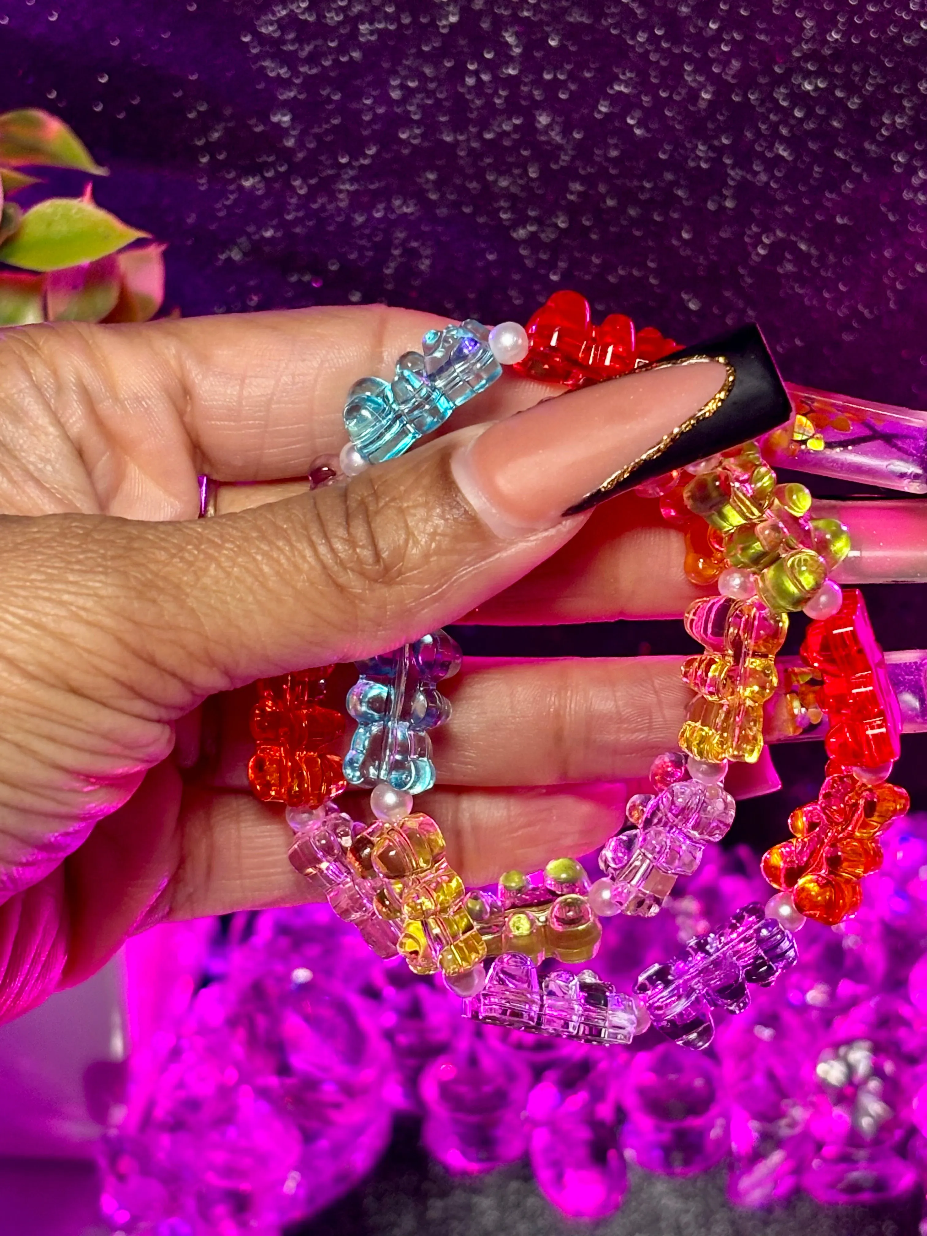 Gummy Bear Beaded Bracelet (1pc)