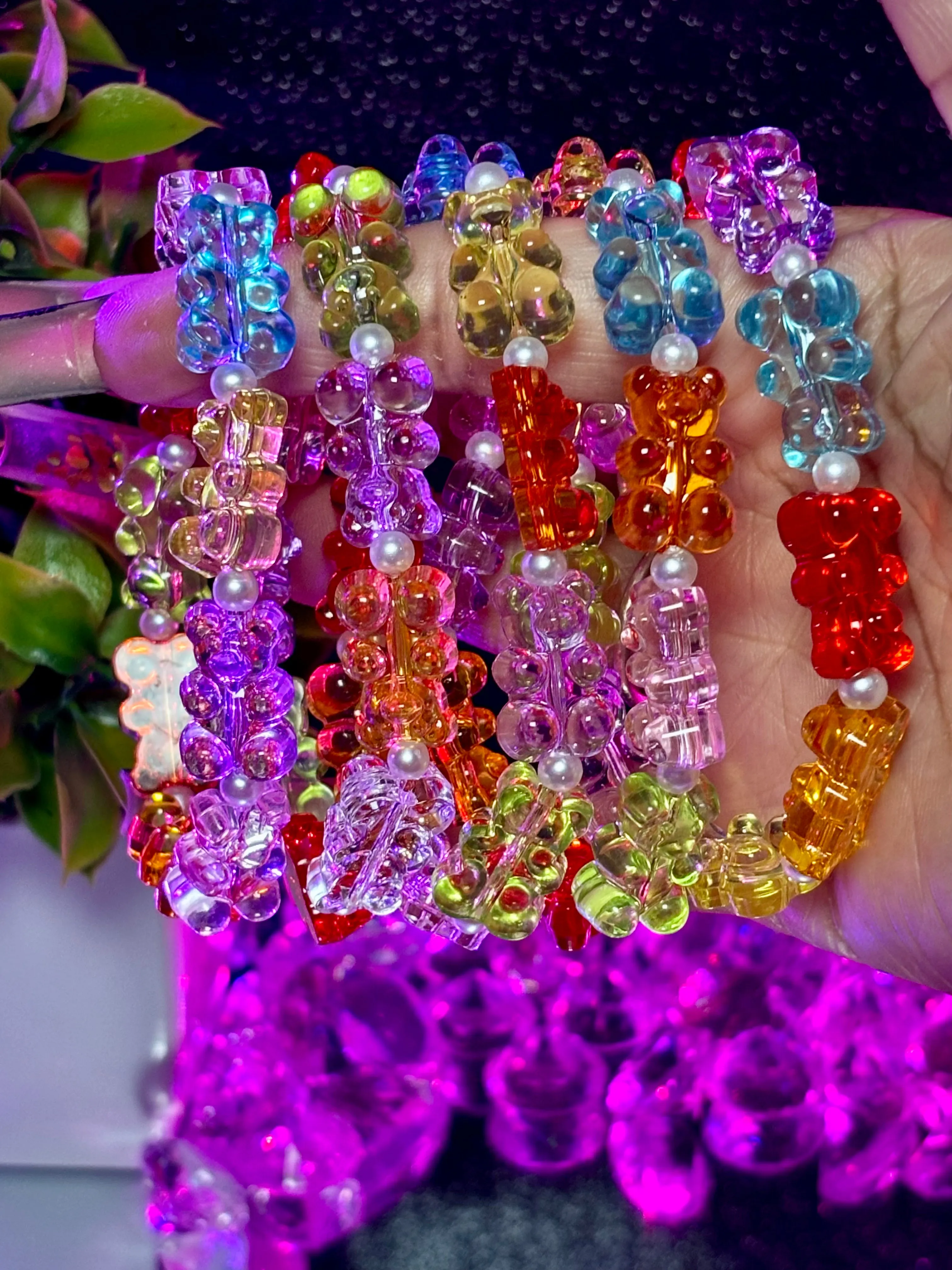 Gummy Bear Beaded Bracelet (1pc)