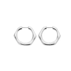 Hot Diamonds Fluid Earrings | Sterling Silver & 18K White Gold Plated