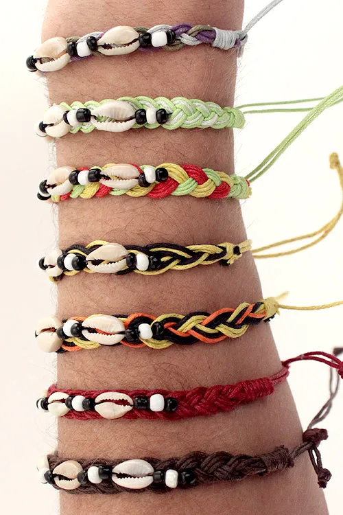 Island Tribes Cowrie Braid Bracelets