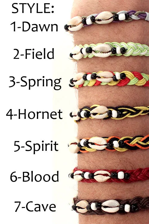 Island Tribes Cowrie Braid Bracelets