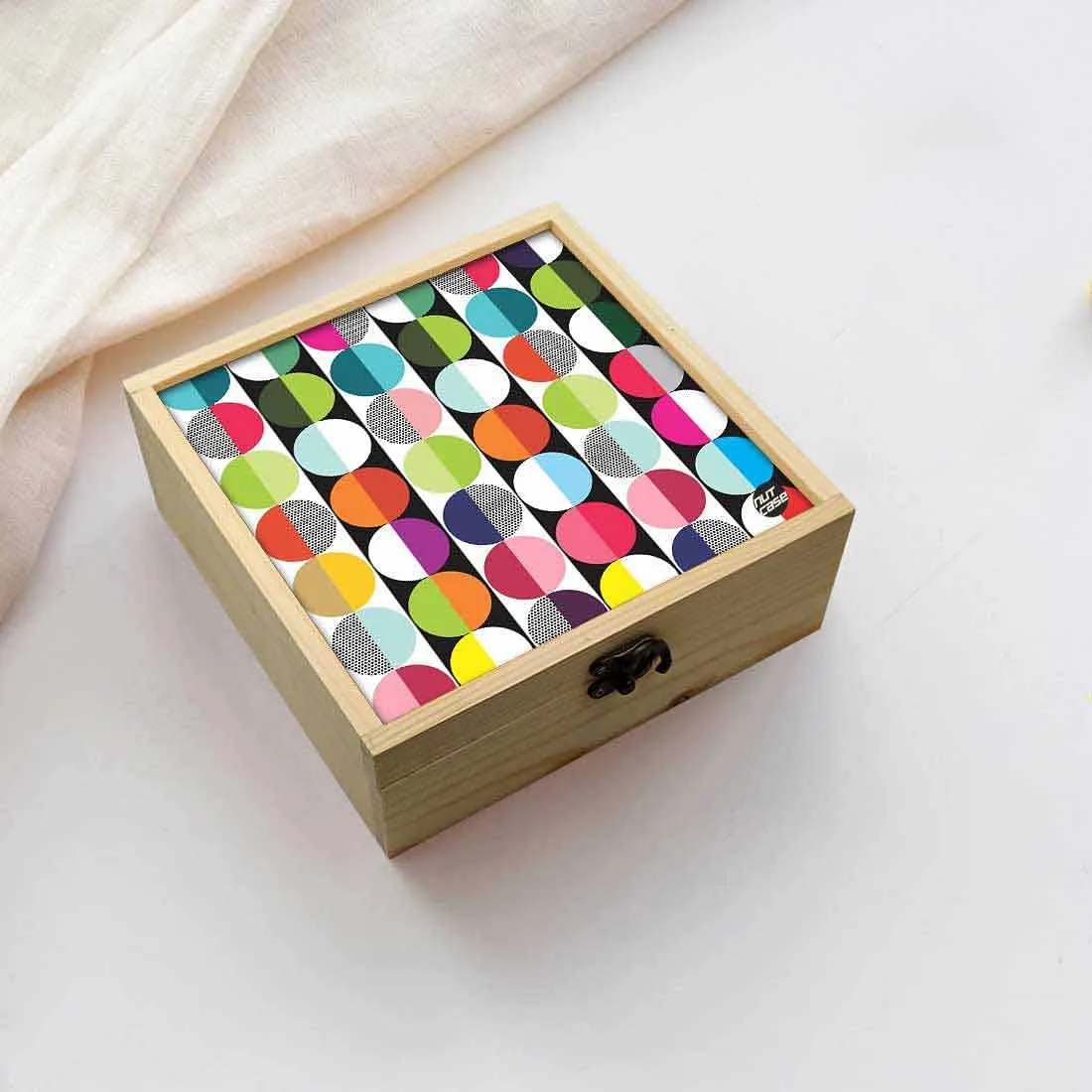 Jewellery Box Makepup Organizer -  Colorful Circle Art