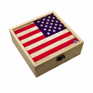 Jewellery Box Makepup Organizer -  Flag Of The United States