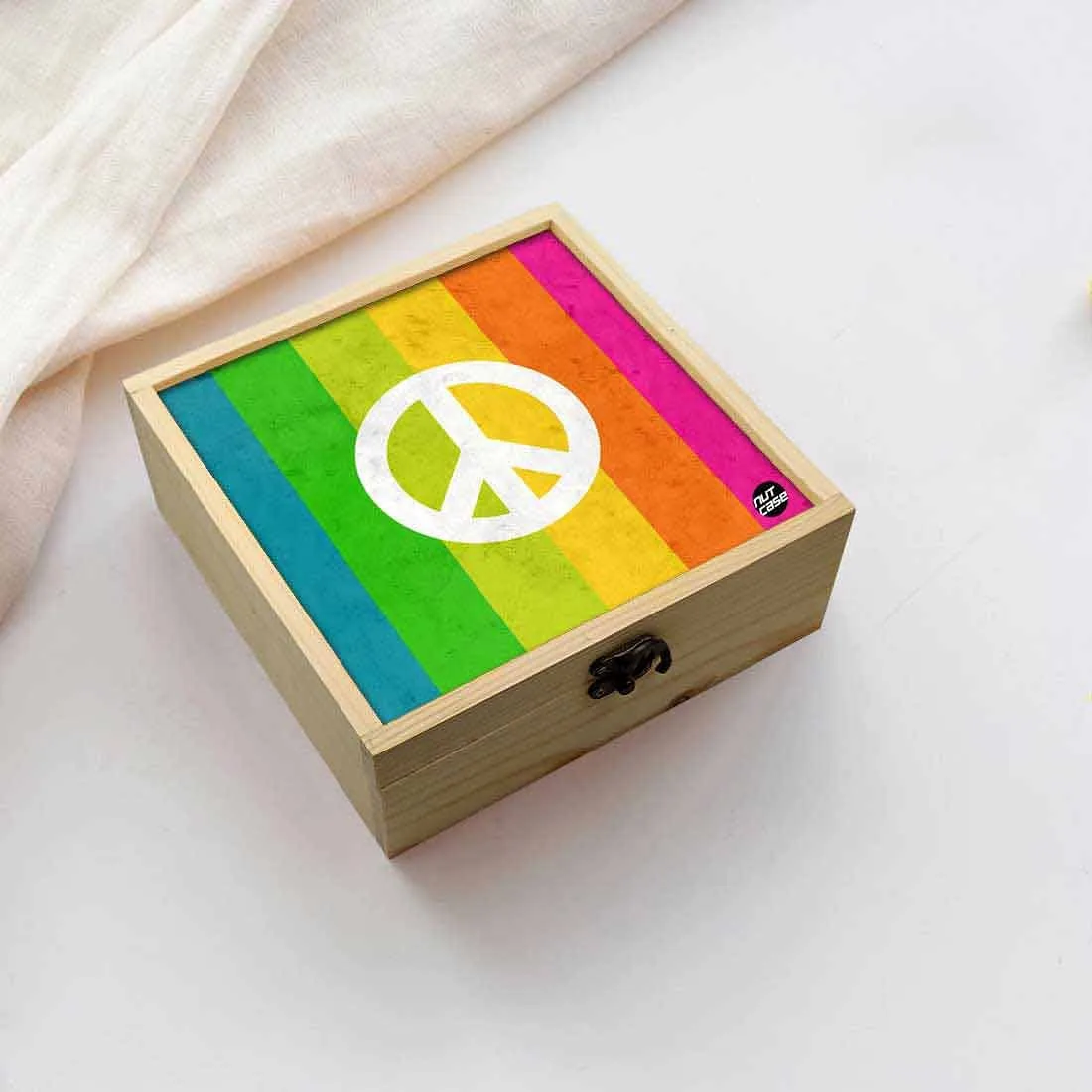 Jewellery Box Makepup Organizer -  Rainbow Peace