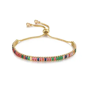 Ladies Colorful Diamond Crystal Zircon Bracelet