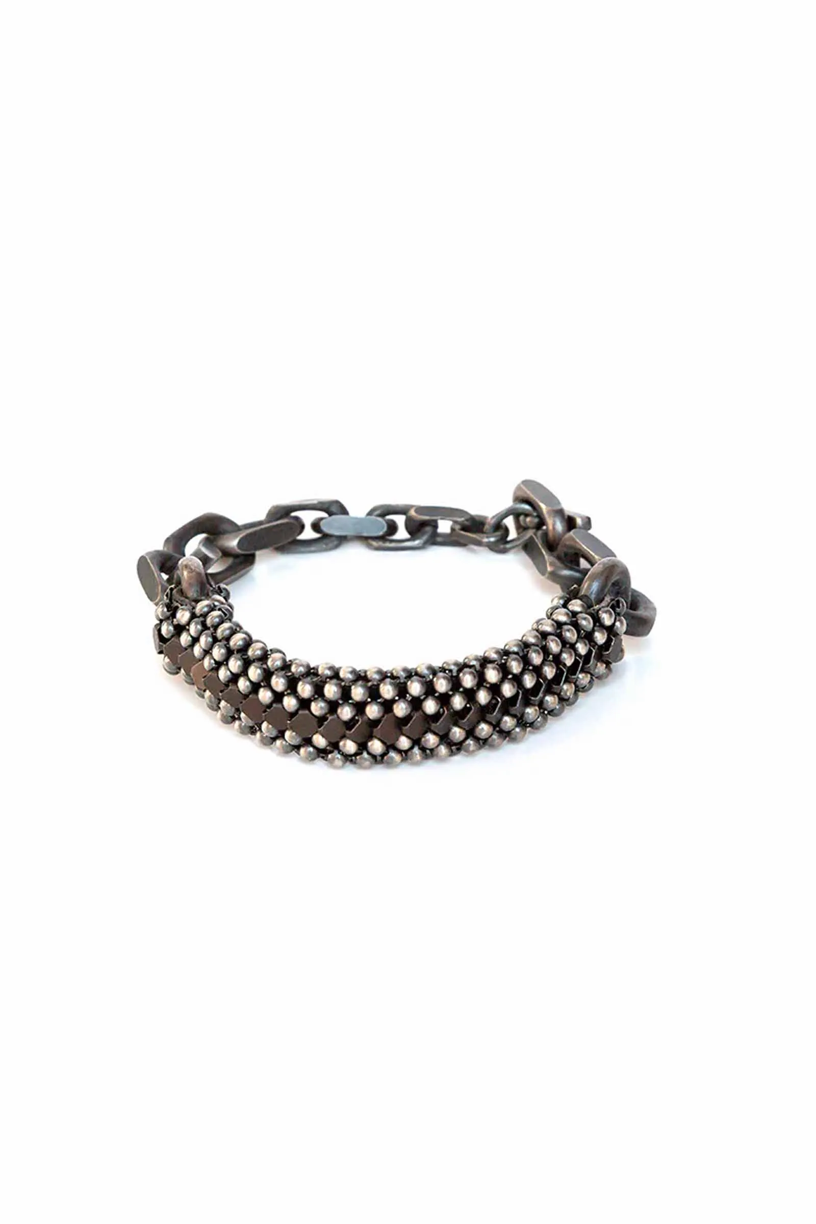 laura b unisex mesh & chain bracelet