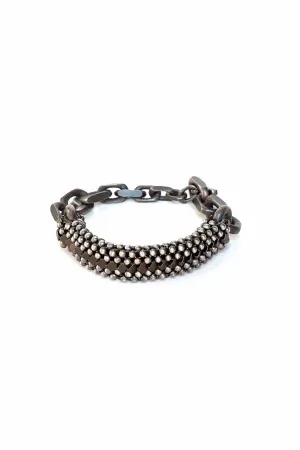 laura b unisex mesh & chain bracelet