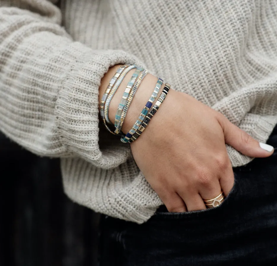 Layla Gunmetal and Gold Tile Bracelet