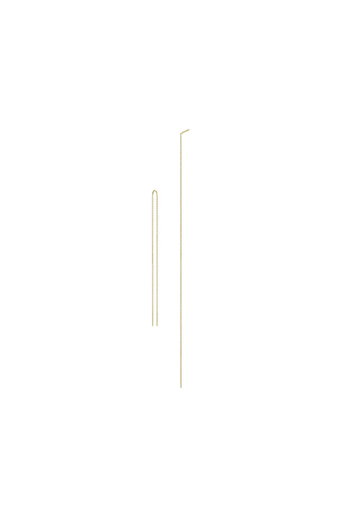 Long Chain Earrings Yellow Gold