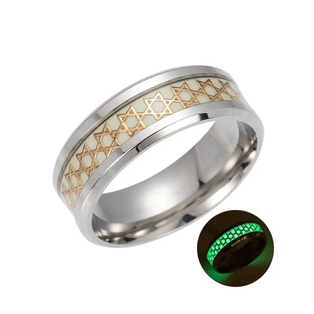 Magen Star of David Glow in Dark Ring