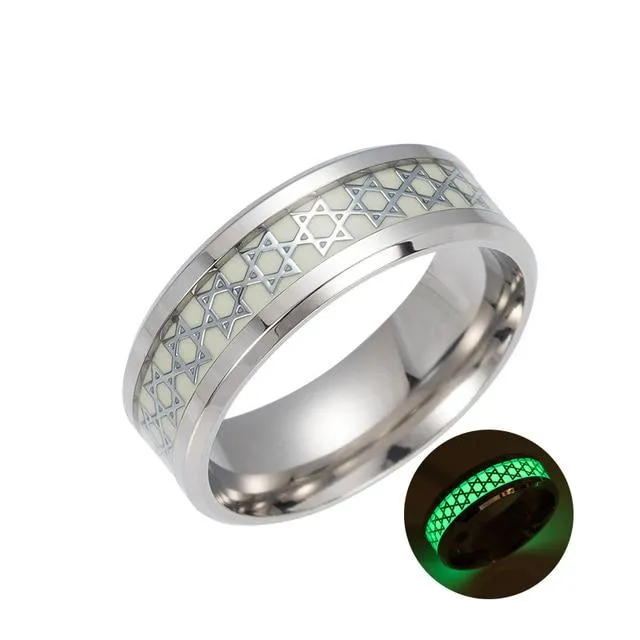 Magen Star of David Glow in Dark Ring