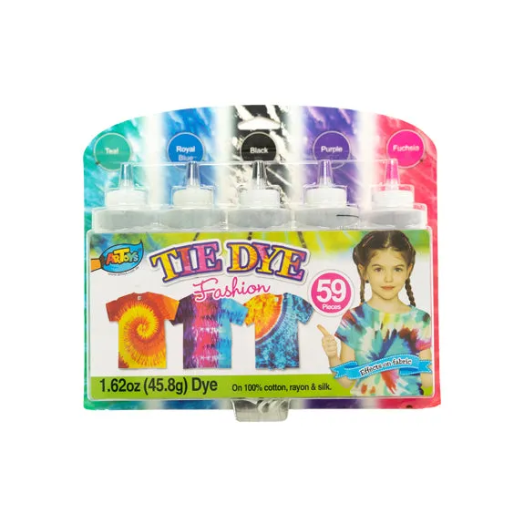 Makr Tie Dye Rainbow Kit, Teal/Royal Blue/Black/Purple/Fuchsia- 5pk