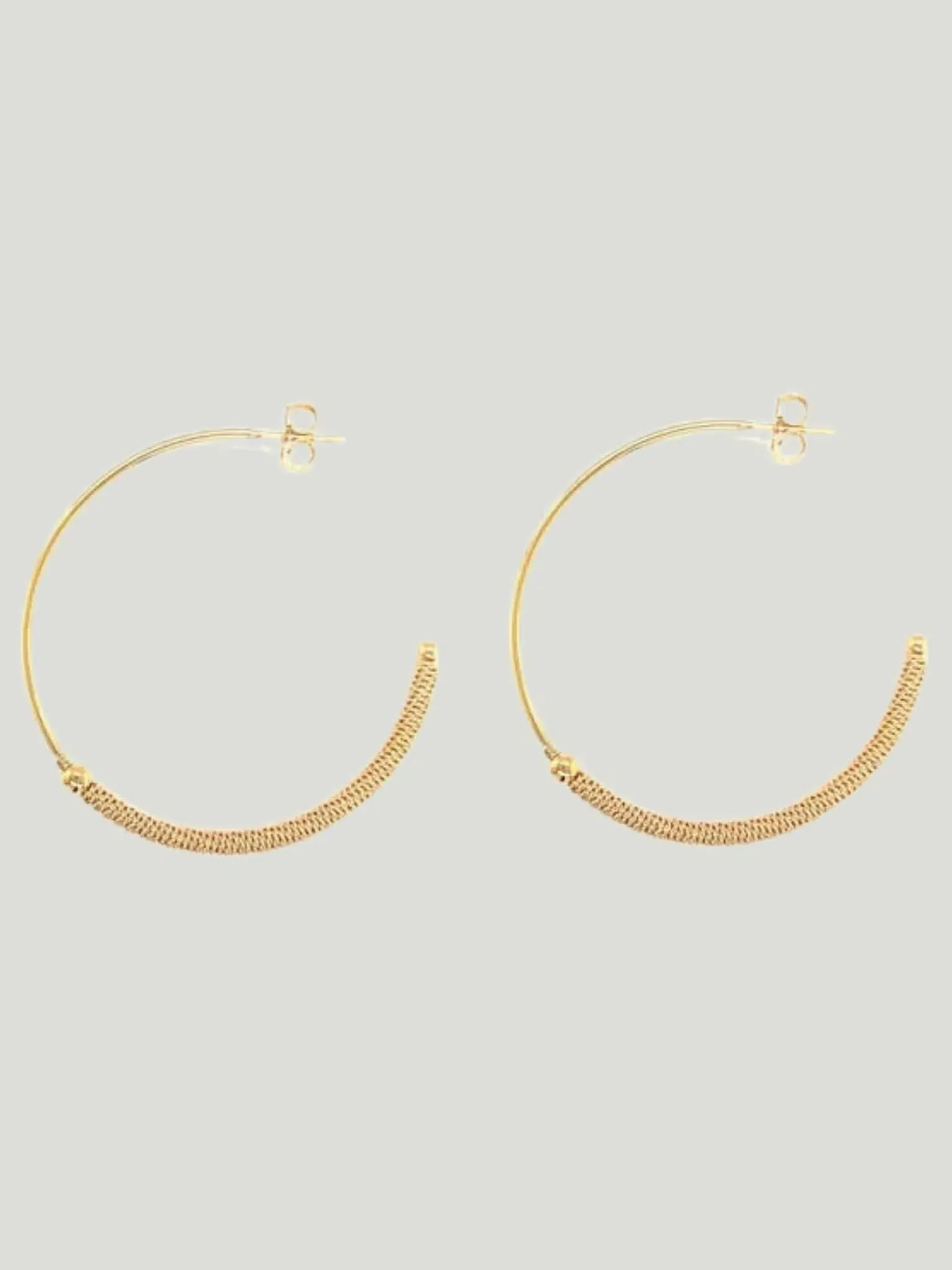 Mali Beads Gold Thin Hoops