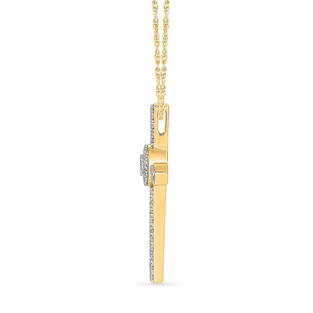 Mercy Gold & Diamond Cross Pendant