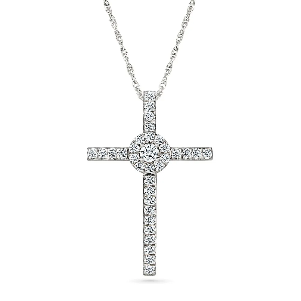 Mercy Gold & Diamond Cross Pendant