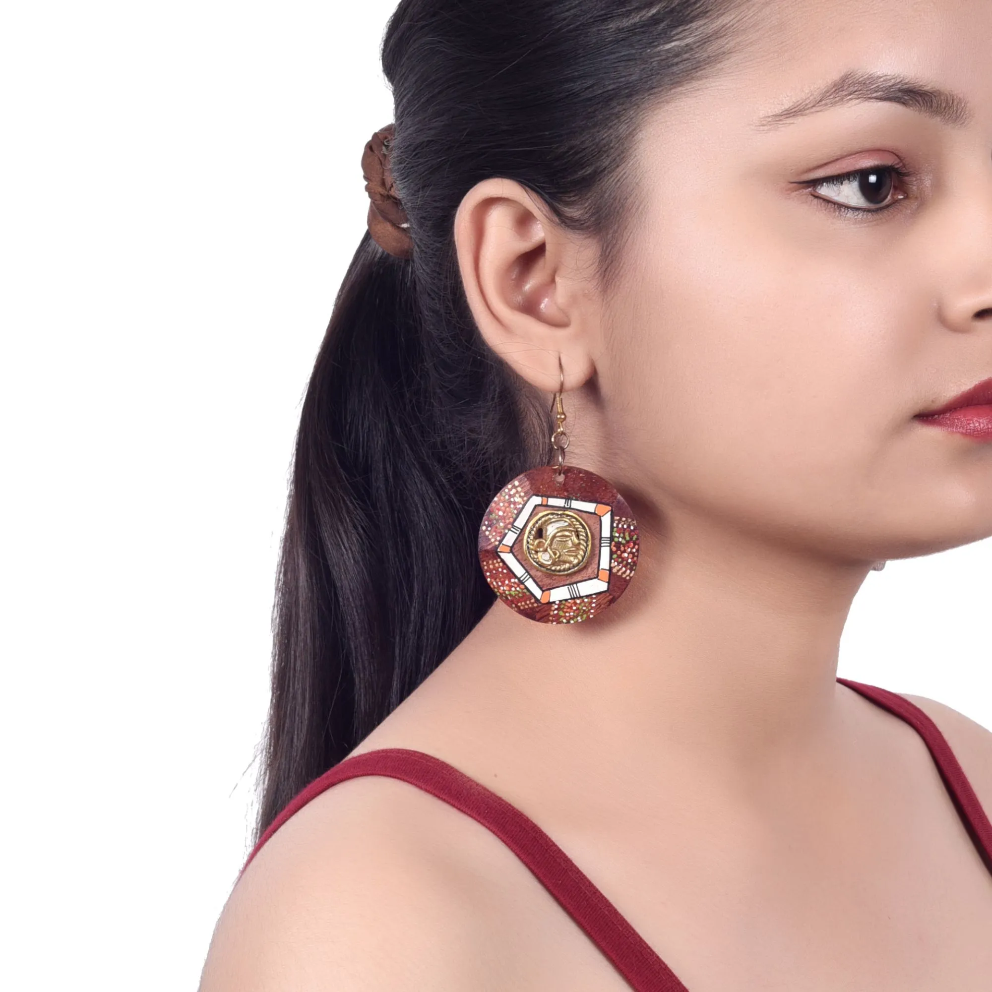 Modern Edge: Handcrafted Pentagon Earrings