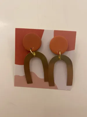 Modern Grey Terracotta Clay Earring