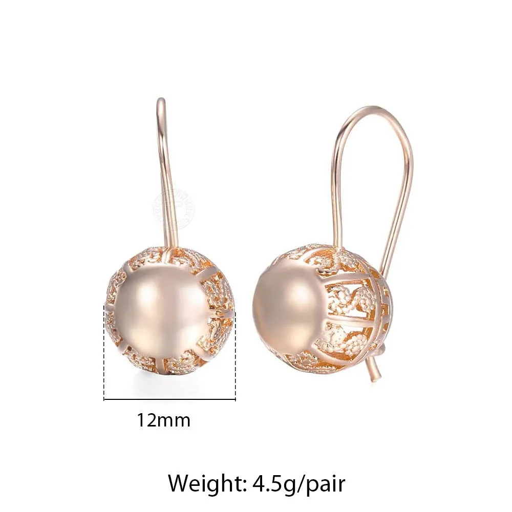 Modern Openwork Sphere Drop Earrings