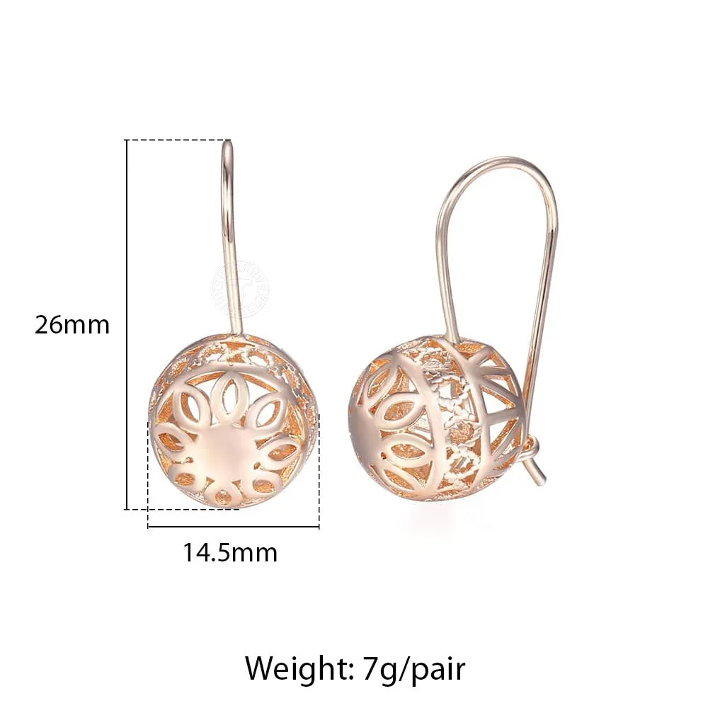 Modern Openwork Sphere Drop Earrings