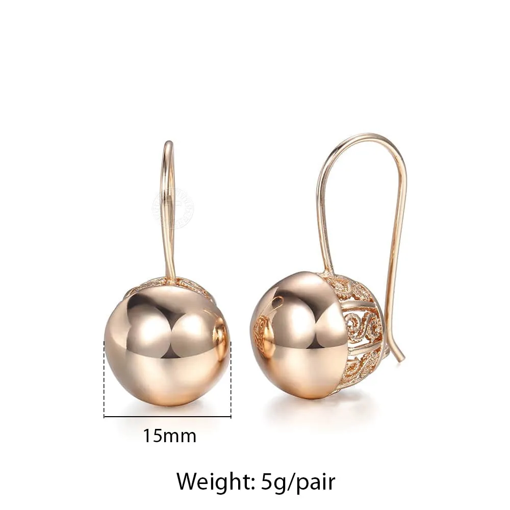 Modern Openwork Sphere Drop Earrings