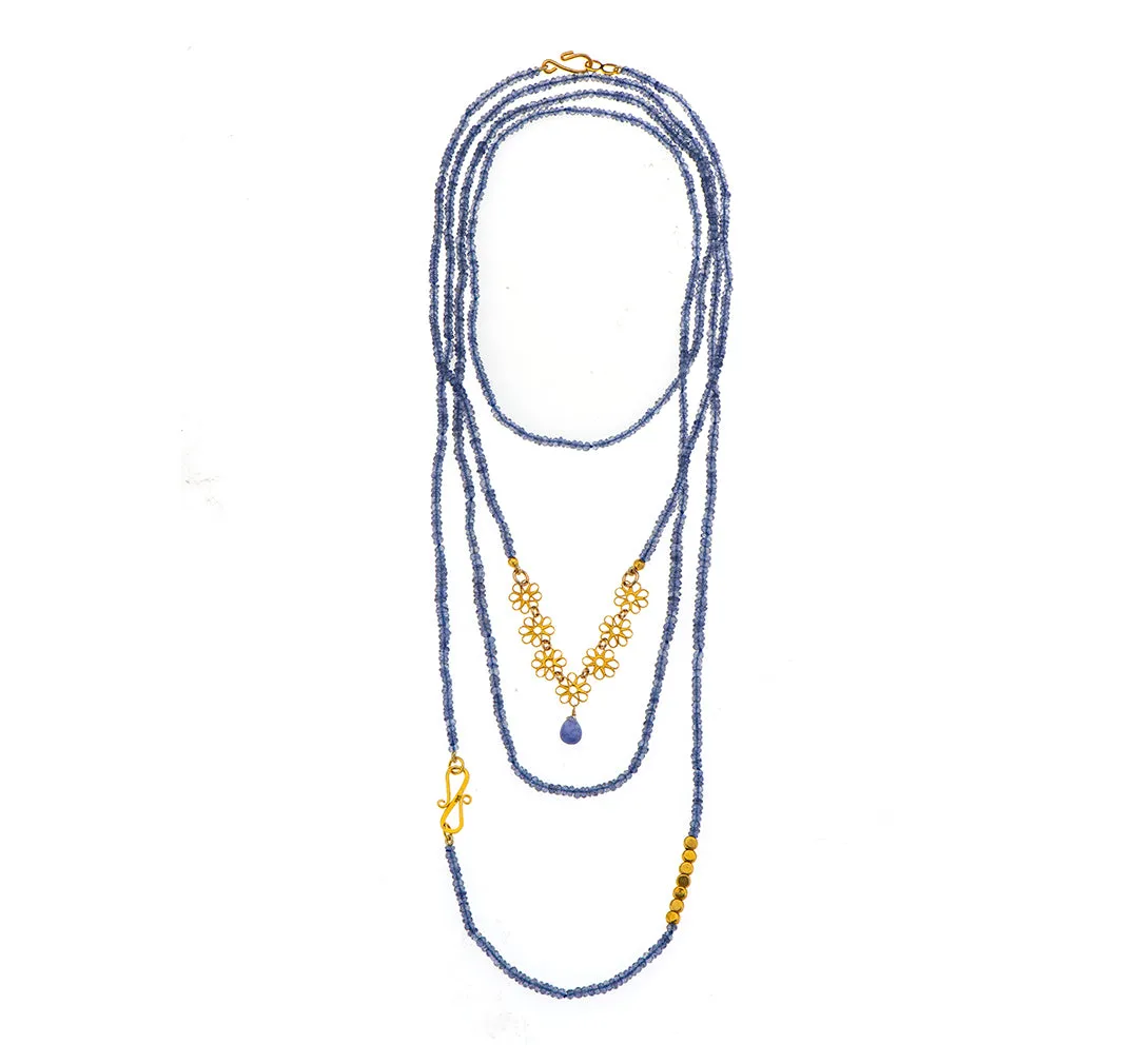 Nava Zahavi Tanzanite Blossom Necklace