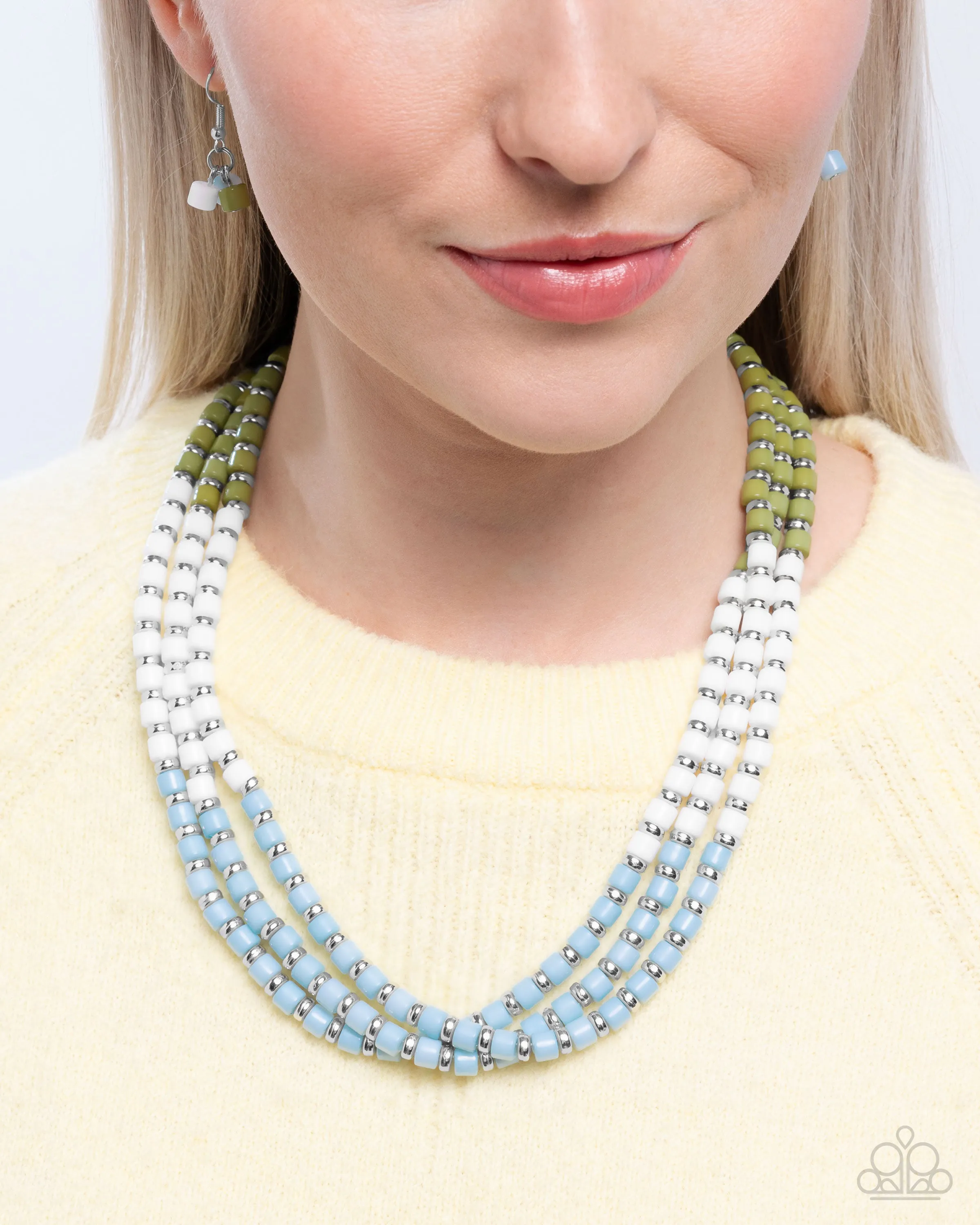 Necklace Trendy Trio - Blue SET