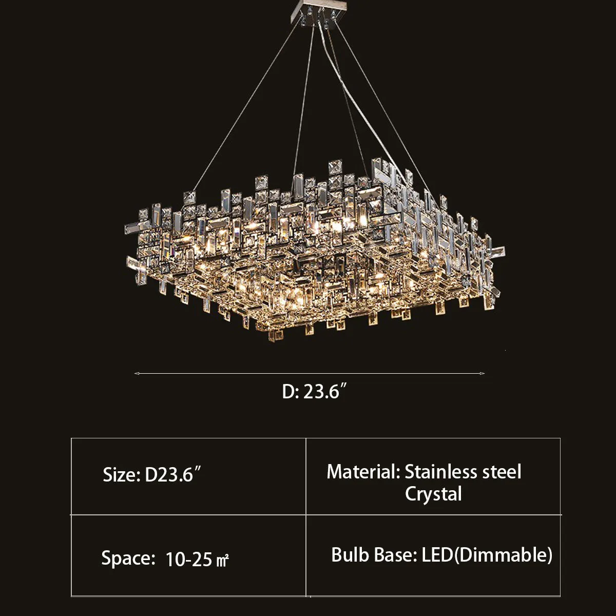 New Italian Style Light Luxury Villa Duplex Designer Luxury Crystal Chandelier for Dining/Living Room/Bedroom