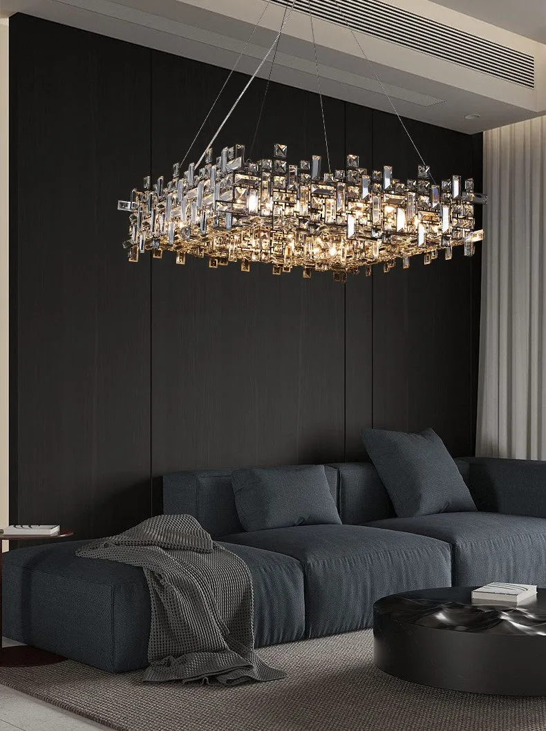 New Italian Style Light Luxury Villa Duplex Designer Luxury Crystal Chandelier for Dining/Living Room/Bedroom