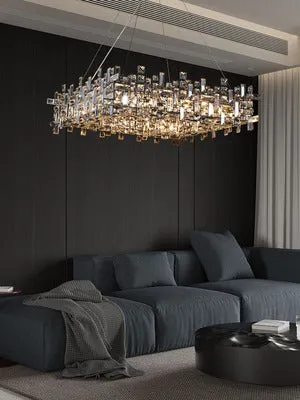 New Italian Style Light Luxury Villa Duplex Designer Luxury Crystal Chandelier for Dining/Living Room/Bedroom