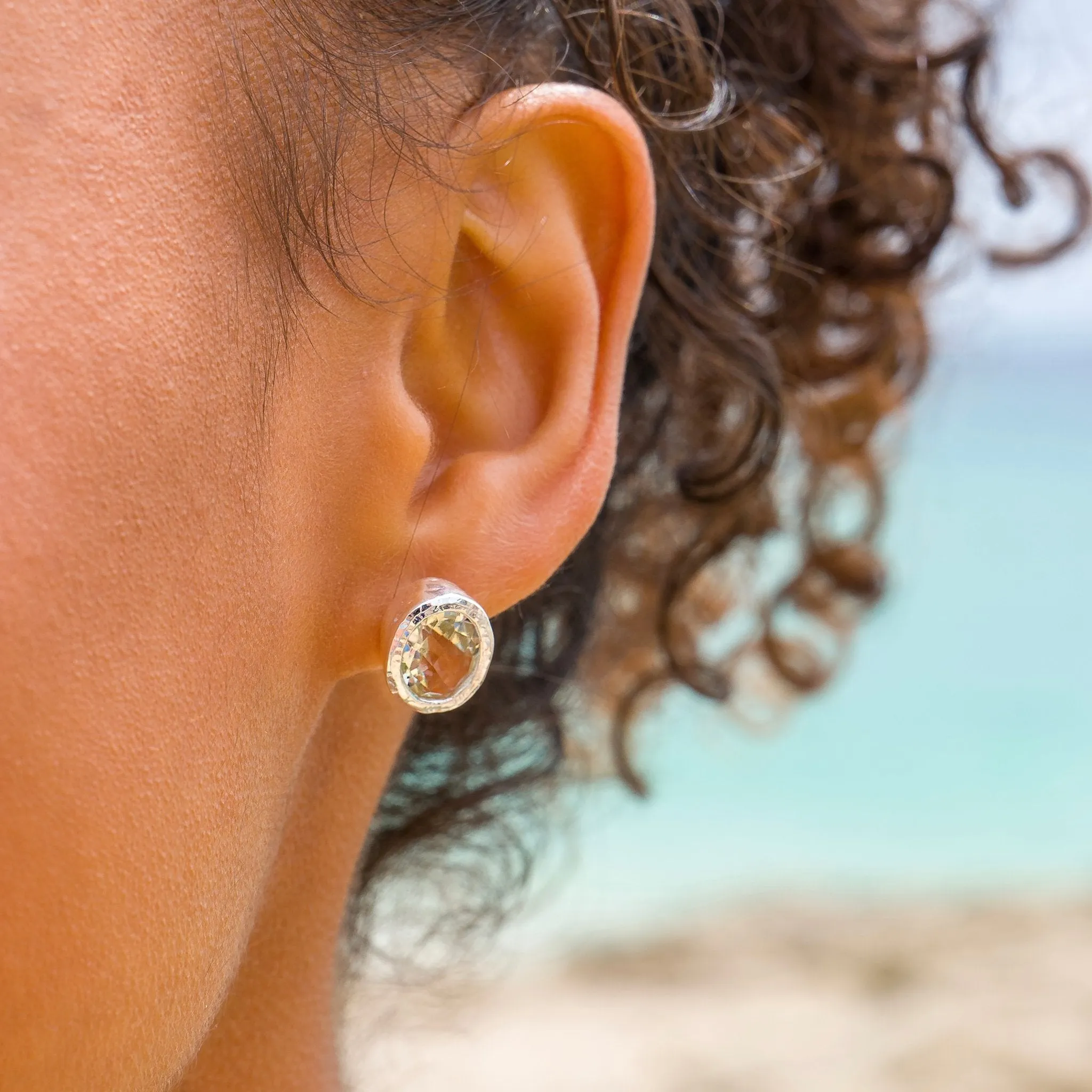 Ocean soul Quartz studs