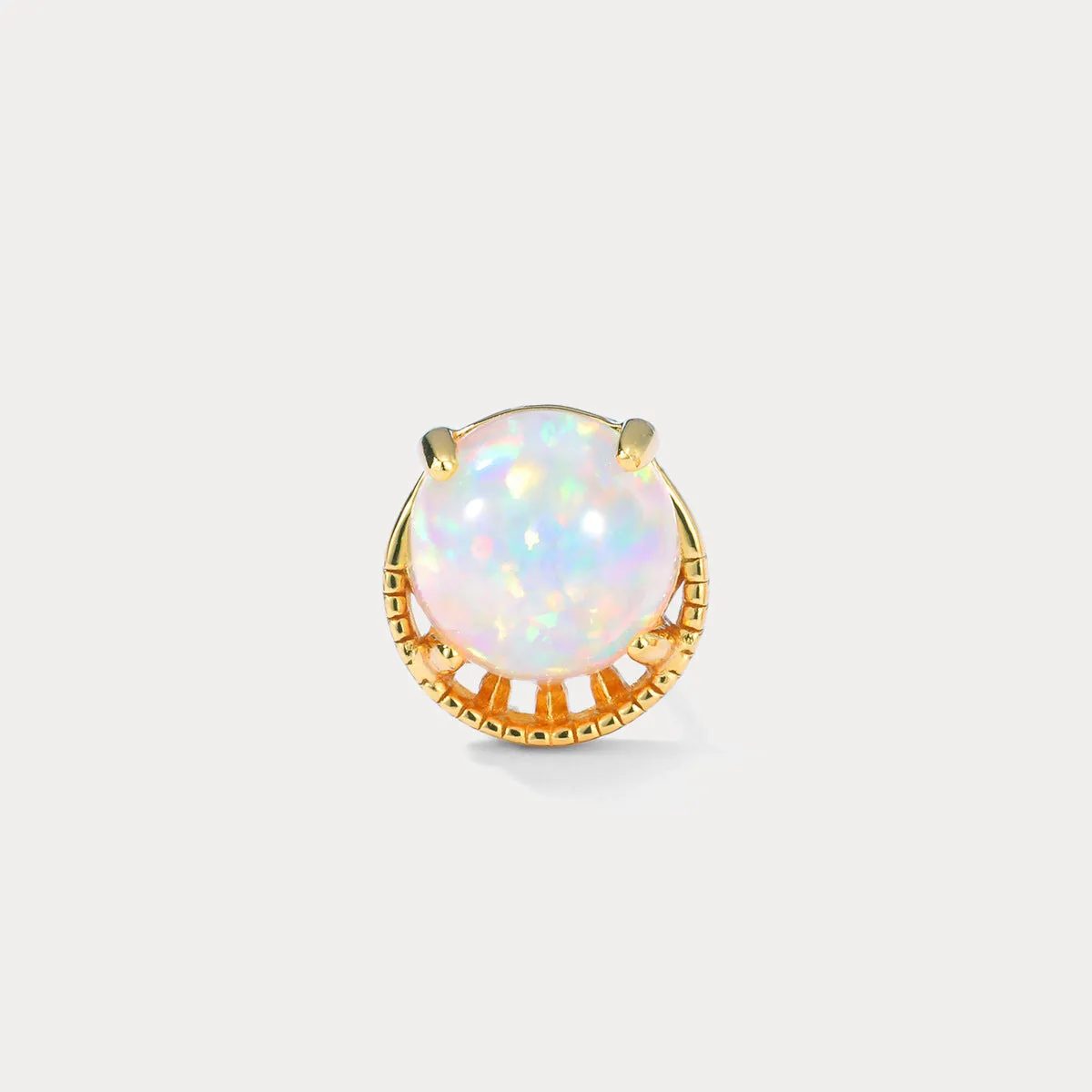 Opal Round Studs Earrings