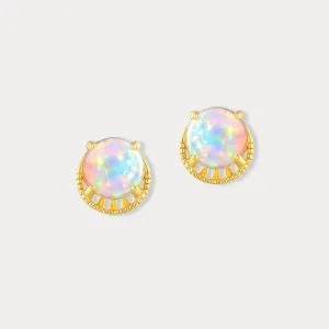 Opal Round Studs Earrings