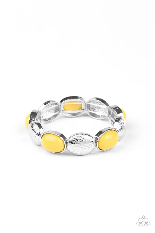 Paparazzi Bracelet ~ Decadently Dewy - Yellow