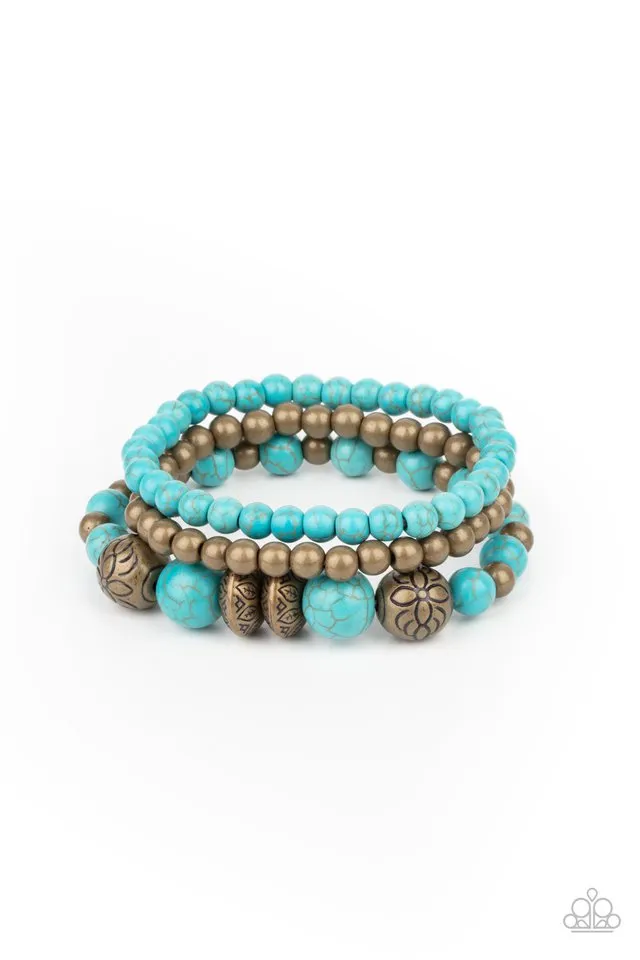 Paparazzi Bracelet ~ Desert Blossom - Brass