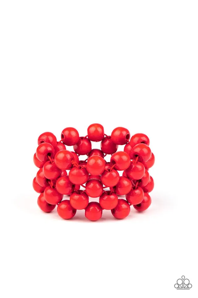 Paparazzi Bracelet ~ Tiki Tropicana - Red