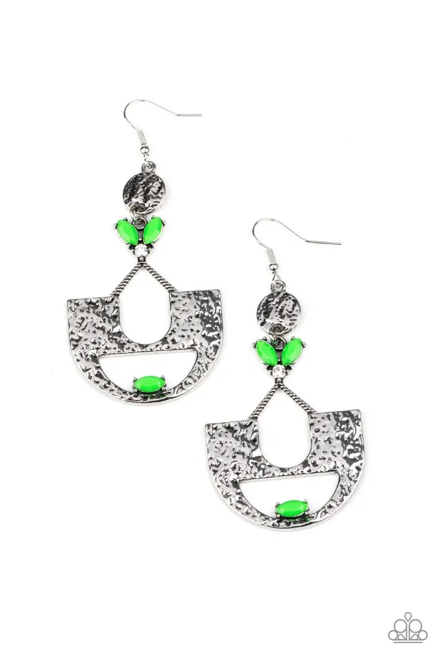 Paparazzi Earring ~ Modern Day Mecca - Green