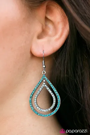 Paparazzi Earring ~ Monsoon Sparkle - Blue