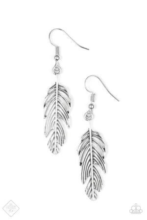 Paparazzi Earring ~ Singing Sparrow - Silver