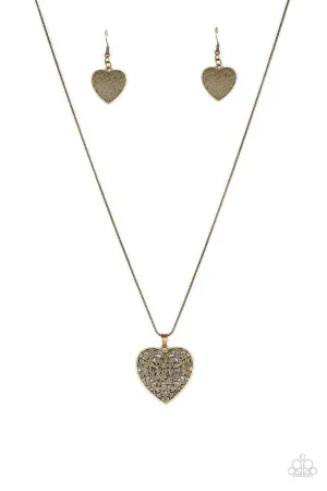 Paparazzi Necklace ~ Look Into Your Heart - Brass