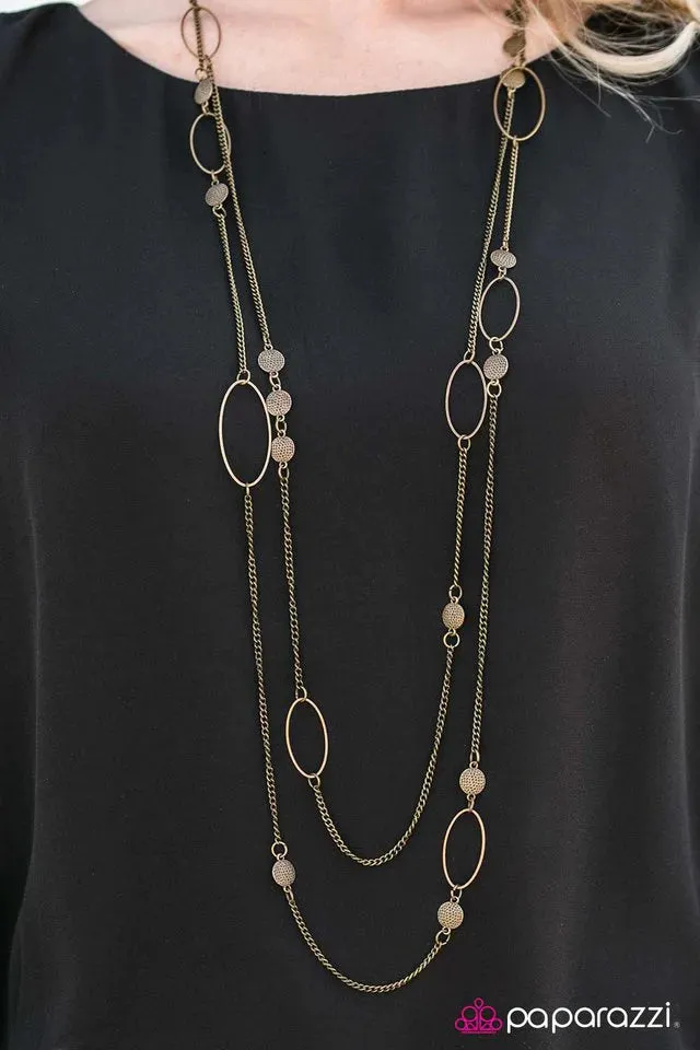 Paparazzi Necklace ~ Ocean Air - Brass