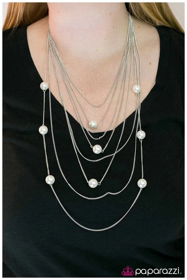 Paparazzi Necklace ~ Pearl Symphony - White