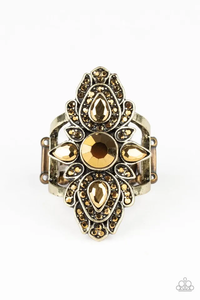 Paparazzi Ring ~ Glam Demand - Brass